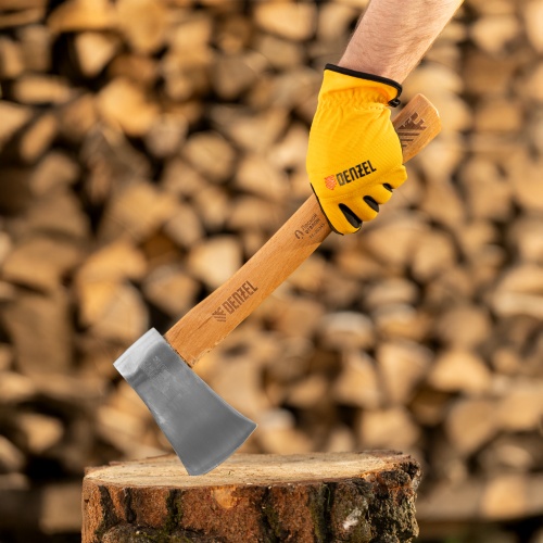 Топор кованый, 900 г, американский тип, буковая рукоятка, 430мм, EFP Denzel фото 11