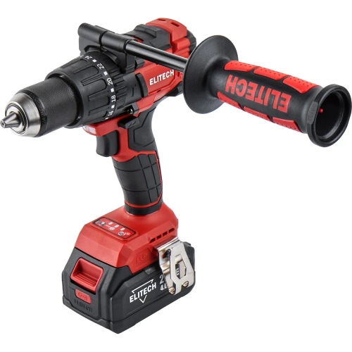 Дрель аккумуляторная ударная Elitech ДА 21УБЛ2 (20В, 2*4Ач, 120Нм) 205683 фото 8