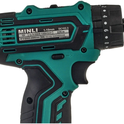 Аккумуляторная дрель-шуруповерт MINLI 10mm 22N.m Li-ion 12Vx2 DC102.3 фото 9