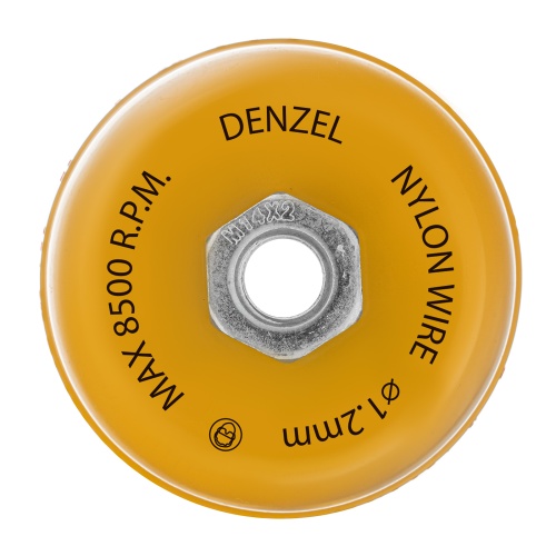Щетка для УШМ, 100 мм, Чашка, нейлоновая щетина, М14 Denzel фото 2