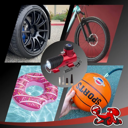 Цифровой компрессор DSV с быстросъёмным воздушным шлангом и LED фонарём, 35 л/мин 233000 фото 6