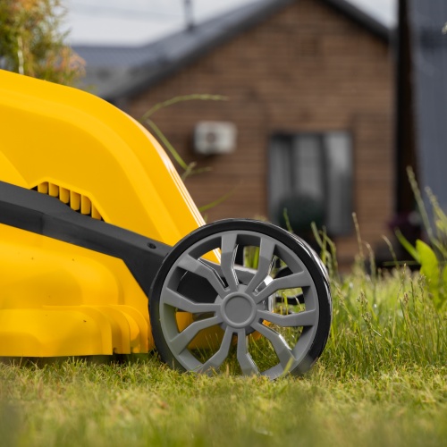 Газонокосилка электрическая GMC-2000, шир. 44см, 2000 Вт, 6 уров., травосб. 45 л Denzel фото 29