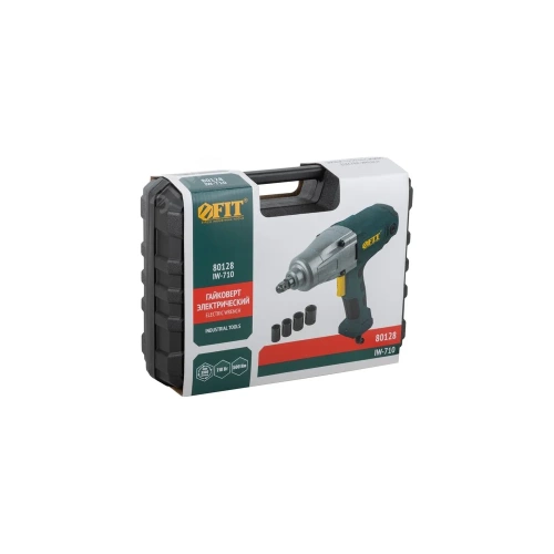 Гайковерт электрический FIT710 Вт, 3300 об/мин, 4950 уд/мин, 500 Нм, БС щеток, рез. накл., 2,5 кг , коробка 80128 фото 4