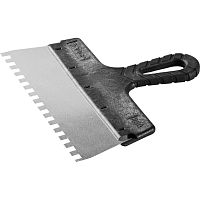 Шпатель фасадный Зубр Мастер 10078-25-08 с пластиковой ручкой и зубьями 8х8 мм 250 мм