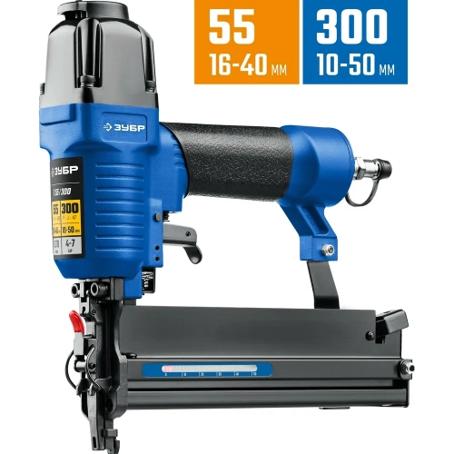 Пневматический нейлер-степлер 2-в-1 для скоб и гвоздей ЗУБР Т55/300 31937 фото 3
