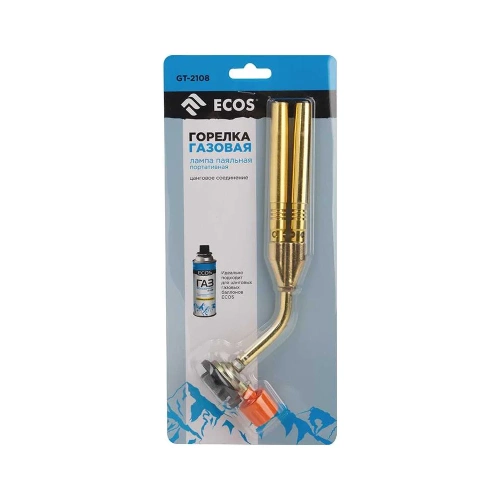 Горелка газовая (лампа паяльная) портативная Ecos GT-2108 цанговое соединение 157863 фото 5