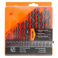 Набор сверл по металлу, 1-10 мм, (через 0.5 мм) HSS 19 шт, пластиковый бокс, цилиндрический хвостовиковик Sparta