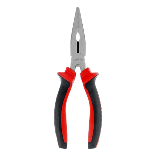 Длинногубцы прямые, 160 мм, хром-ванадий, двухкомпонентные рукоятки Matrix фото 5