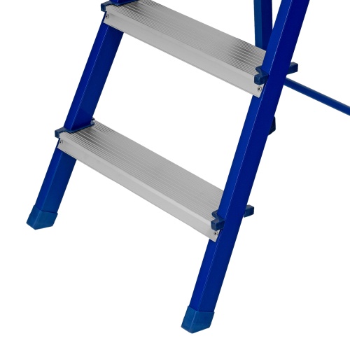 Стремянка, 4 ступени, стальной профиль, алюминиевые ступени Сибртех фото 8