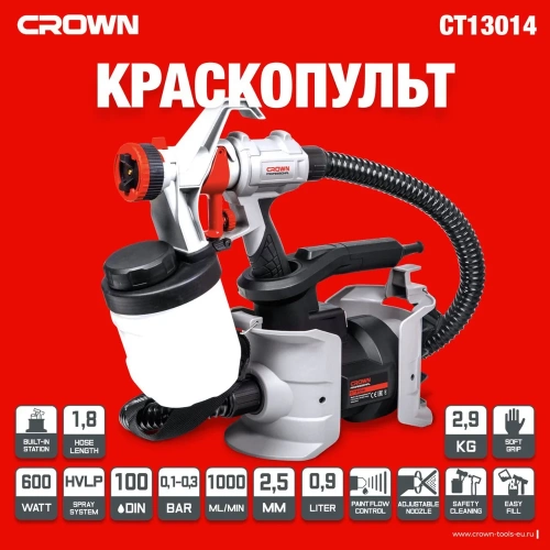 Электрический краскопульт CROWN CT31014 фото 3