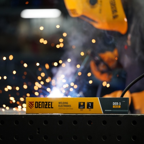 Электроды DER-3, диам. 2,5 мм, 1 кг., рутиловое покрытие Denzel фото 8