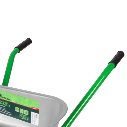 Тачка садово-строительная с PU колесом, грузоподъемность 180 кг, объем 90 л Сибртех фото 10