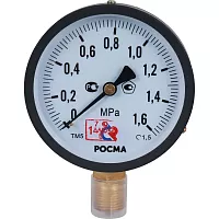 Общетехнический манометр РОСМА ТМ-510Р.00 (0-1.6МПа) ДК100 G1/2, класс точности 1.5 D070-00124