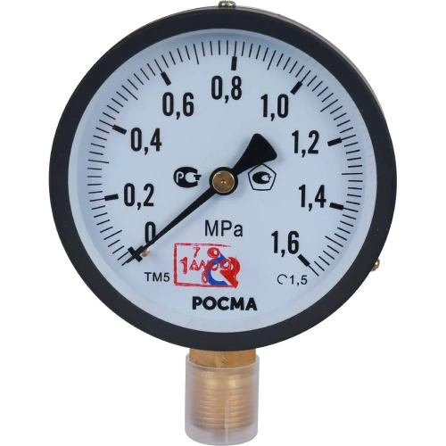 Общетехнический манометр РОСМА ТМ-510Р.00 (0-1.6МПа) ДК100 G1/2, класс точности 1.5 D070-00124 Общетехнический манометр РОСМА ТМ-510Р.00 (0-1.6МПа) ДК100 G1/2, класс точности 1.5 D070-00124