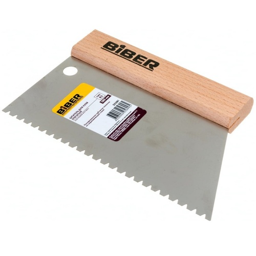 Шпатель для клея Biber 35281 зубчатый тип B3 180 мм