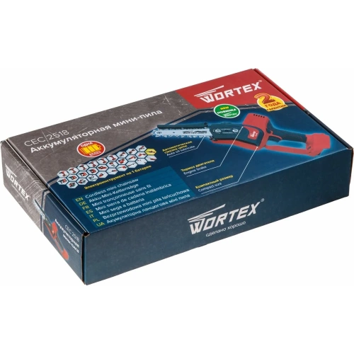 Цепная аккумуляторная пила WORTEX CEC 2518 ALL1 18 В 0323166 фото 9 Цепная аккумуляторная пила WORTEX CEC 2518 ALL1 18 В 0323166 фото 9