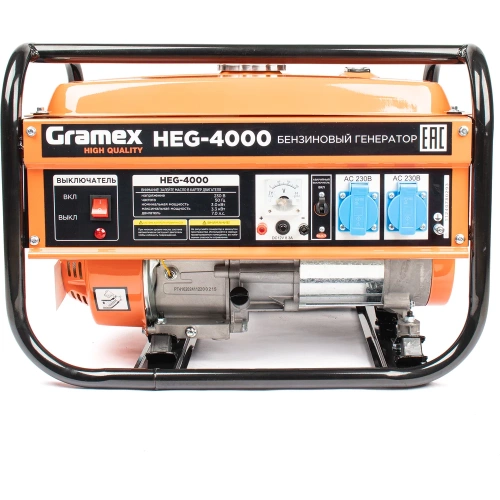 Генератор бензиновый Gramex HEG-4000 / бензогенератор 3.3кВт/ электростанция 230В/ электрогенератор 7.0 л.с. 020362 фото 6