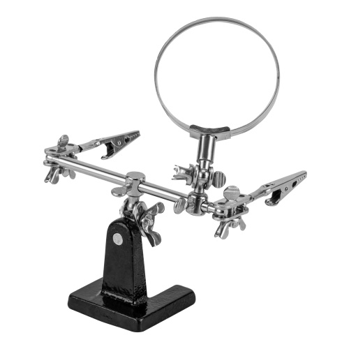 Зажим для пайки "Третья рука" с лупой Sparta фото 2