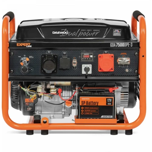 Бензиновый генератор с функцией Dual Power Daewoo GDA 7500DPE-3 фото 6