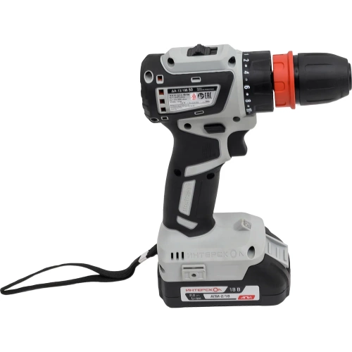 Бесщеточная аккумуляторная дрель-шуруповерт Интерскол ДА-13/18В 50 комби АПИ Li-ion, кейс, 2 аккум., 2 Ач, 4 насадки 776.2.2.79 фото 9 Бесщеточная аккумуляторная дрель-шуруповерт Интерскол ДА-13/18В 50 комби АПИ Li-ion, кейс, 2 аккум., 2 Ач, 4 насадки 776.2.2.79 фото 9