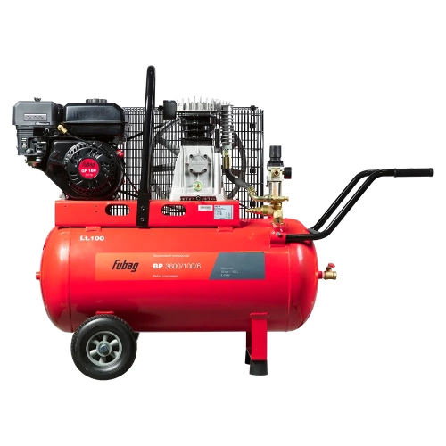 Компрессор FUBAG bp 3600/100/6 360 л/мин 100л 10бар 4.4 квт бензин 641277 фото 3