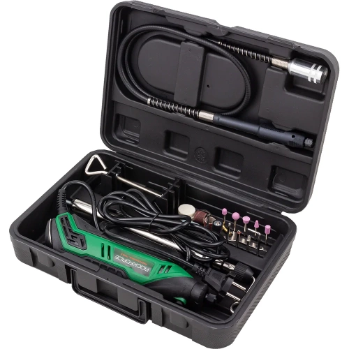 Гравер электрический Rockforce 130Вт, 10000-35000об/мин, в комплекте с аксессуарами, набор 25 предметов RF-GM10-150E(61456) фото 3 Гравер электрический Rockforce 130Вт, 10000-35000об/мин, в комплекте с аксессуарами, набор 25 предметов RF-GM10-150E(61456) фото 3