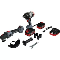 Аккумуляторный бесщеточный набор Profipower 2в1 ProfiSet-2H20 (Li-ion-2шт 20В, 4.0Ач, З/У, коробка, E0080, E0186) E0286