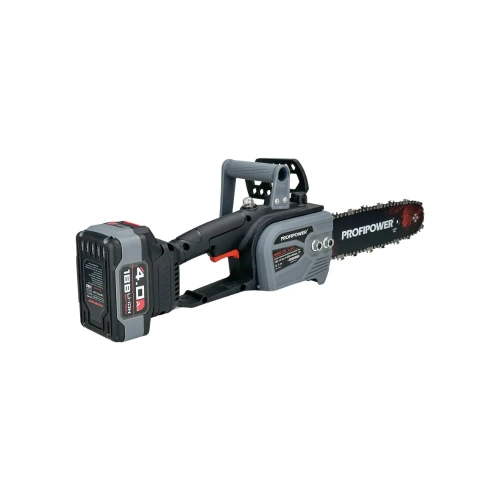 Аккумуляторная цепная бесщеточная пила Profipower MKDUC-20V (Li-ion-1 шт, 4.0 Ач, шина 12", 0-4000об/мин, цепь, З/У, в коробке) E0114M1 фото 5