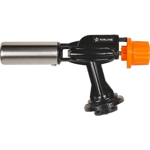 Горелка газовая Airline на цанговый баллон, пьeзоподжиг, сопло D22x55мм, с керамикой, металл ADGT005 фото 4