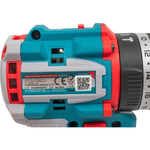 Аккумуляторная компактная бесщеточная ударная дрель-шуруповерт TOTAL TIDLI20668 фото 7 Аккумуляторная компактная бесщеточная ударная дрель-шуруповерт TOTAL TIDLI20668 фото 7