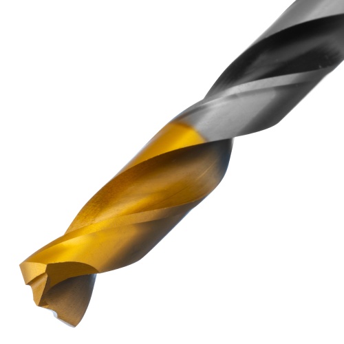 Сверло спиральное по металлу 12 x 151мм, Р6М5, Golden Tip, многогранная заточка Denzel фото 3 Сверло спиральное по металлу 12 x 151мм, Р6М5, Golden Tip, многогранная заточка Denzel фото 3