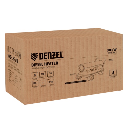 Дизельная тепловая пушка DHG-30, 30 кВт, 750 м3/ч, прямой нагрев Denzel фото 15