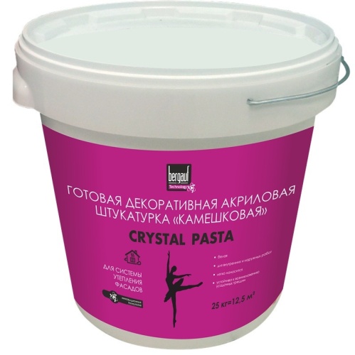 Штукатурка декоративная Bergauf Crystal Pasta камешковая зерно 1-1,5 мм 25 кг