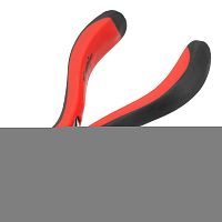 Длинногубцы прямые Mini, 130 мм, никелированные, авторазжим, двухкомпонентные рукоятки Matrix