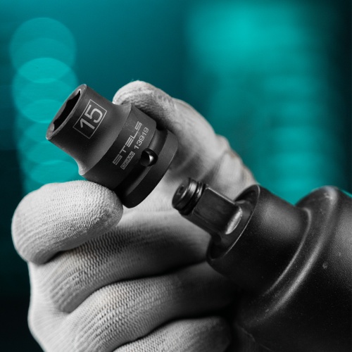 Головка ударная шестигранная, 15 мм, 1/2, CrMo Stels фото 6