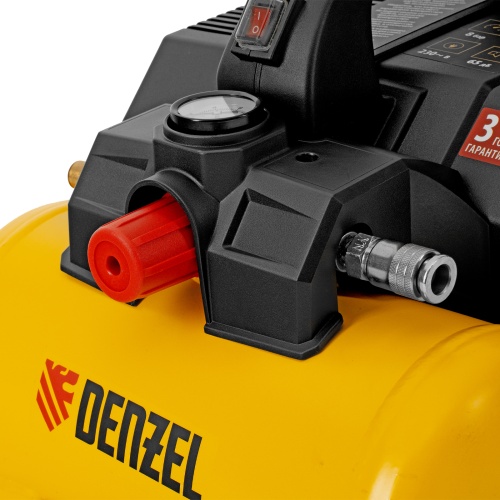 Компрессор  DLS750/6 безмасляный малошумный 750 Вт, 140 л/мин,ресивер 6 л Denzel фото 13