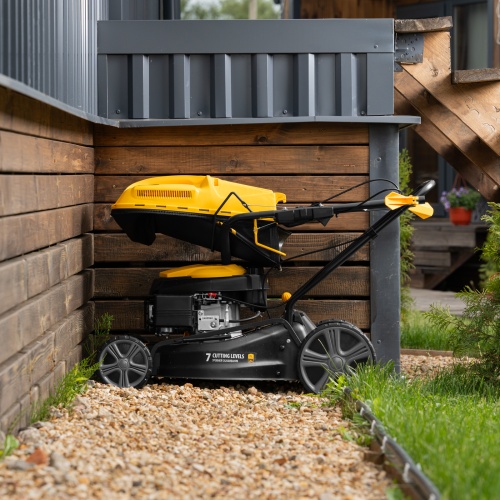 Газонокосилка бензиновая GLD-460SP, 146 куб.см, ширина 46 см, привод 7 уровней, травосборник 50 л Denzel фото 20