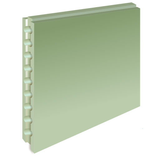 Плита пазогребневая Волма пустотелая влагостойкая 667х500х80 мм