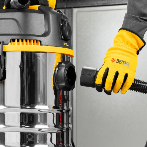 Пылесос строительный RVC30, 1400 Вт, бак 30 л, шланг 3 м, розетка с автосинхр. Denzel фото 27