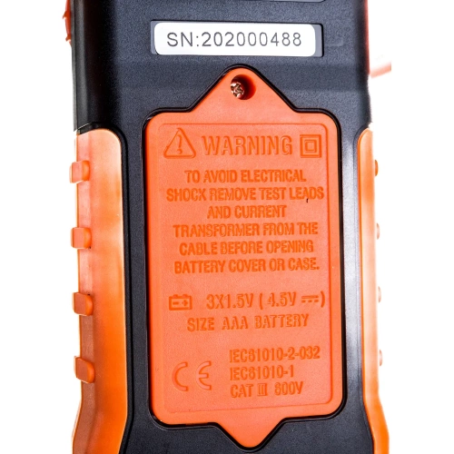 Цифровой мультиметр с токовыми клещами Harden охват губок 65 мм 661003 фото 7