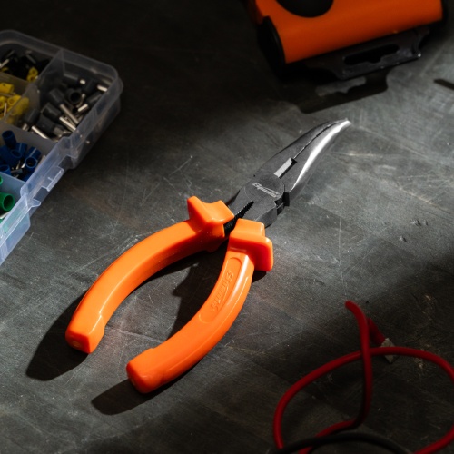 Длинногубцы изогнутые Classic, 160 мм, шлифованные, пластмассовые рукоятки Sparta фото 9