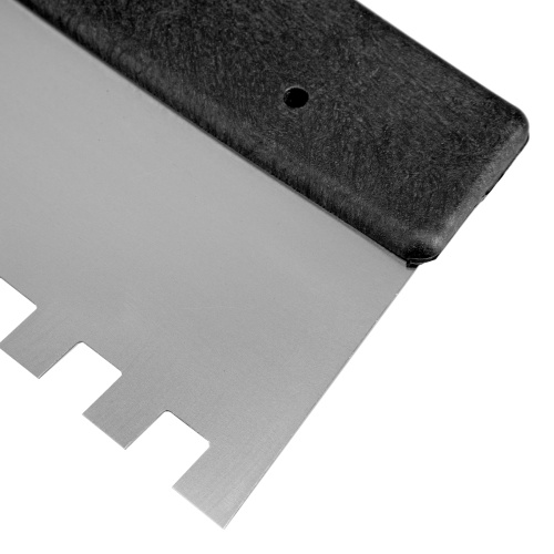 Шпатель из нержавеющей стали, 350 мм, зуб 10 х 10 мм, пластмассовая ручка Сибртех фото 3 Шпатель из нержавеющей стали, 350 мм, зуб 10 х 10 мм, пластмассовая ручка Сибртех фото 3