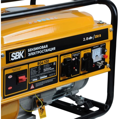 Электростанция SBK BG4100 (2.8кВт, 2x230В/16А/2.5кВт, 12В, бак 15.0л) 00-00010468 фото 7