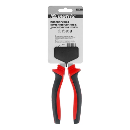 Плоскогубцы комбинированные, 160 мм, хром-ванадий, двухкомпонентные рукоятки Matrix фото 7