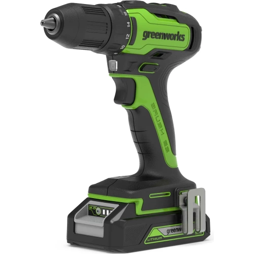 Аккумуляторная дрель-шуруповерт GreenWorks GD24DD35K2 3704007UA Аккумуляторная дрель-шуруповерт GreenWorks GD24DD35K2 3704007UA