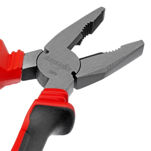 Плоскогубцы комбинированные, 200 мм, хром-ванадий, двухкомпонентные рукоятки Matrix фото 4