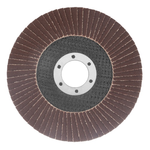 Круг лепестковый торцевой КЛТ-1, зернистость Р 80(16Н) 115 х 22.2 мм, "БАЗ" фото 2 Круг лепестковый торцевой КЛТ-1, зернистость Р 80(16Н) 115 х 22.2 мм, "БАЗ" фото 2