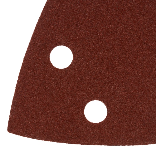 Треугольник абразивный на ворc. подложке под "липучку", перф., P 150, 150х150х100 мм, 5 шт. Denzel фото 3
