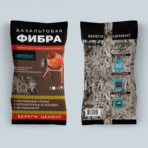 Фибра базальтовая Cemmix CemFibra R 1кг Фибра базальтовая Cemmix CemFibra R 1кг