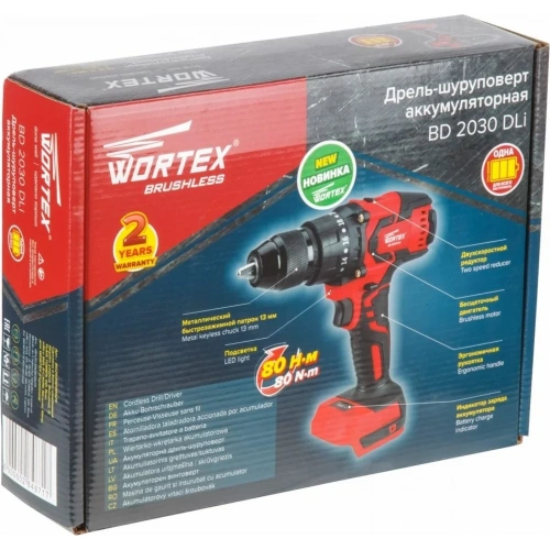 Аккумуляторная дрель-шуруповерт WORTEX BD 2030 Dli ALL1 0329280 фото 8